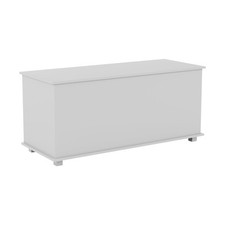 Leon Ottoman Storage Chest White Toy Chest Bedding Blanket Box Large Wooden
