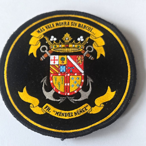 Embroidered ship crest - crest, cloth