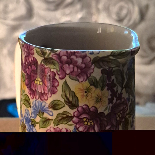 Floral ceramic jug pitcher - floral,
