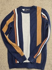 Next Boys Navy Vertical Stripe