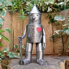 Tin Man Statue - Silver Metal