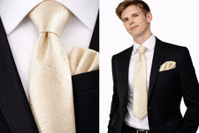Champagne Men's Tie Pocket