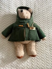Original Early Gabrielle Designs Paddington Bear – Paper Tag, Green Duffle Coat