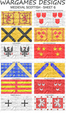 10mm medieval scots flags - 10mm,