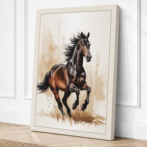 Horse motion modern canvas - modern,