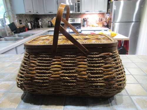 Large wicker ratan bamboo - large,