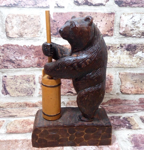 Vintage black forest bear - forest,