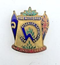 VINTAGE ENAMEL - National Disabled Association Badge - We Cannot Forget.