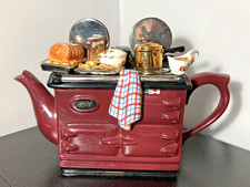 Aga Tea Pot The Tea Pottery Novelty RARE DISCONTINUED Range Cooker Sunday Roast