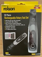 Rolson Cordless Rotary Tool Set 59250 USB Rechargeable 32 Piece Acc SHELF WARE