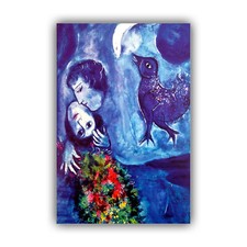 Chagall The Colour Of Love CANVAS WALL ART PRINT ARTWORK PREMIUM VARNISHED