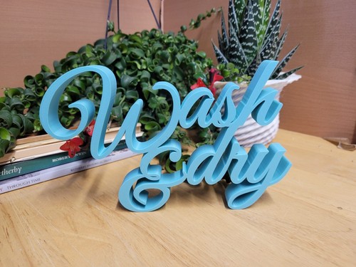 Wash dry standing sign - &,