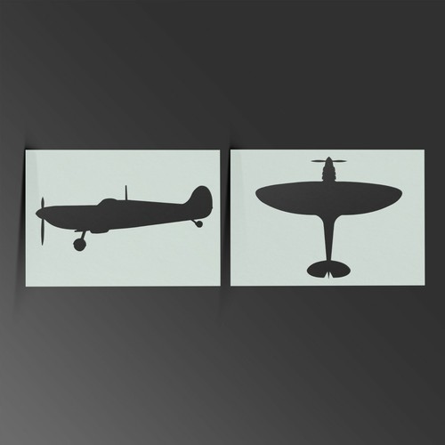 Spitfire stencil plane ww2 - spitfire,