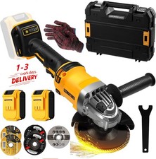 21V 125mm Brushless Cordless Angle Grinder For Dewalt 2Battery &Charger Disc Kit