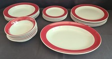 Wedgewood Dinner ware Windsor Grey with Maroon Edge **SOLD INDIVIDUALLY**