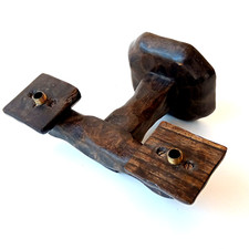 ? Vintage Hand Carved Rustic Wall light Wooden Mounting Bracket Retro Cabincore