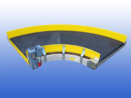 Curved conveyor used - used, cm
