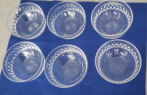 Clear cut glass - fruit, dishes