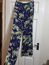 American Vintage Womens Palm Print Flared Trousers Size S