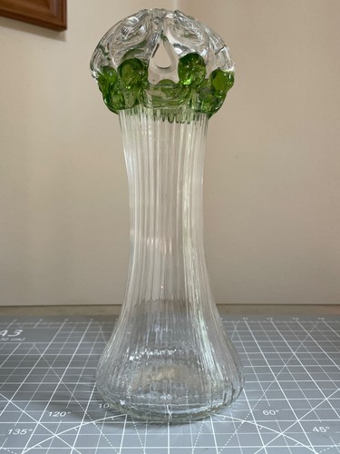 Art nouveau glass - vase, brides