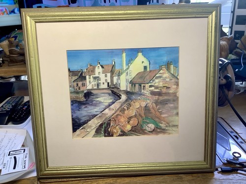 Pittenweem painting avril - painting, by