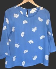 Everly Blouse Size S Blue