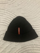 PRADA Sport Black  Beanie One Size 100% Authentic Made In Italy