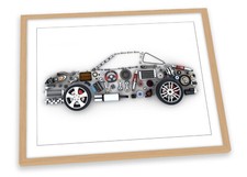 Car Parts Garage Mechanical FRAMED ART PRINT Picture Poster Artwork