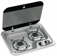 DOMETIC CRAMER HBG 2335 2 BURNER CARAVAN CAMPERVAN MOTORHOME HOB WITH GLASS LID