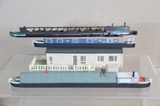 SCRATCH BUILT CANAL NARROW BOAT & BOAT HOUSE for MODEL RAILWAY LAYOUT 43og