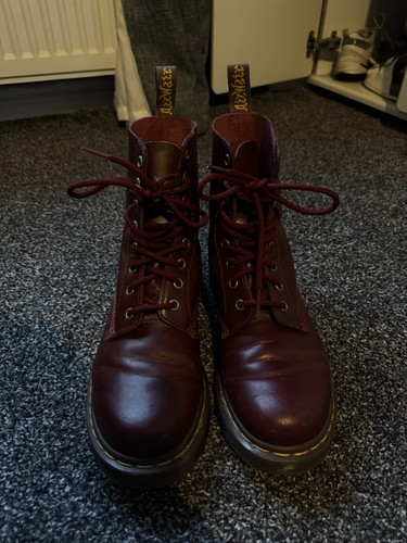 Martens burgundy leather - burgundy,