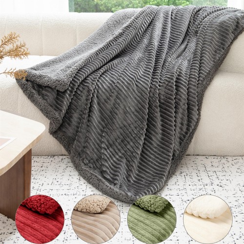Sherpa fleece throw blanket - throw,