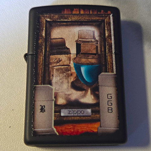 Zippo black matte metal - zippo, pocket