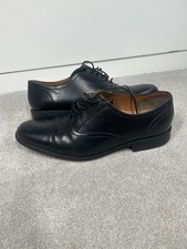 Clarks Holter Lift Hi shine Leather Smart Shoes Black Men’s Uk 8