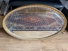 Large Vintage Ornate Oval Wall