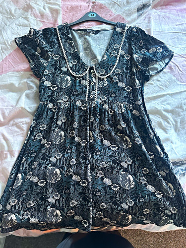 Disturbia black white floral - black,