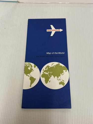 Swiss air foldout map - map, of