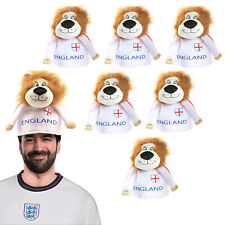 ENGLAND LION HAT FOOTBALL EUROS 2025 SPORTS FANCY DRESS ST GEORGE NOVELTY LOT