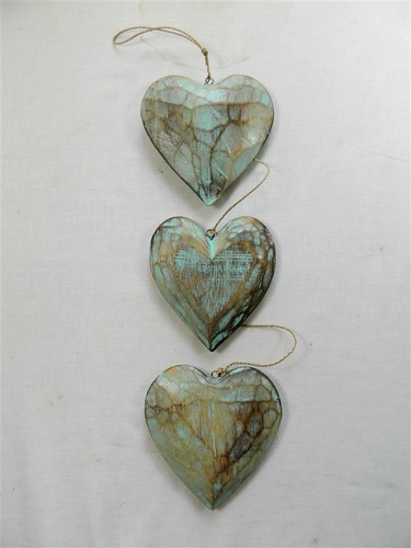 Wooden hanging heart wall - hanging,