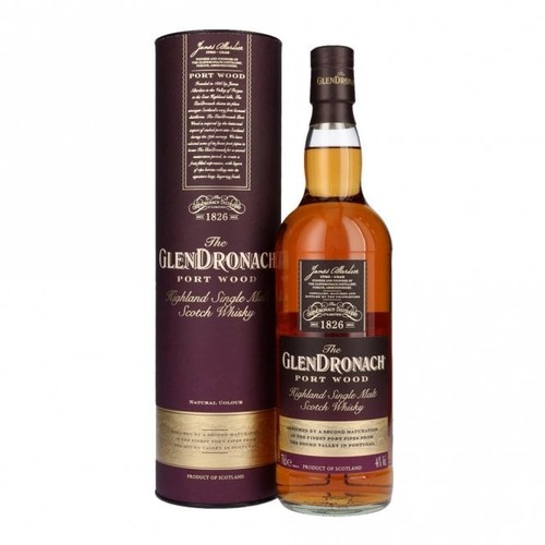 Glendronach port wood whisky - port,