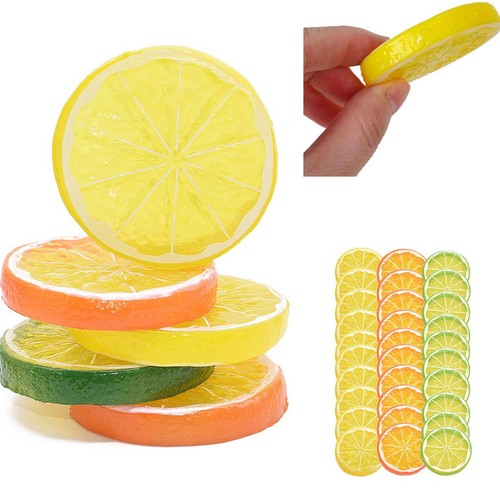 60pcs fake lemon slice - 10-60pcs,