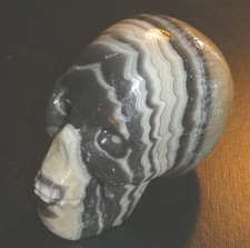 Large agate skull, carved