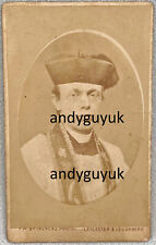 CDV BROADHEAD LEICESTER MARKET HARBOROUGH RELIGIOUS MAN IN ROBE ANTIQUE PHOTO