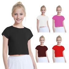 Girls Crop Tops Kids Plain