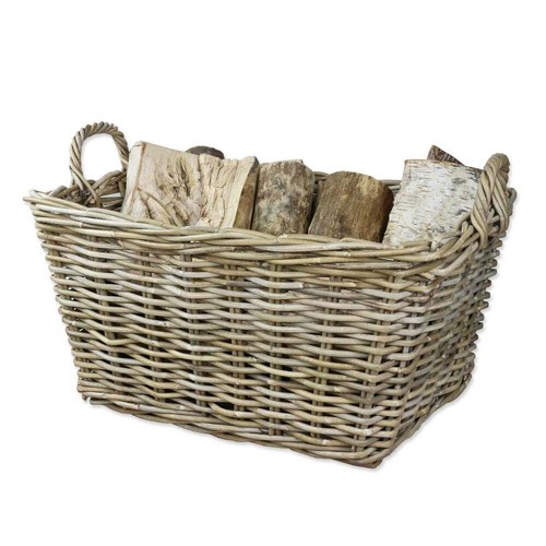Grey buff rattan rectangular - grey, &