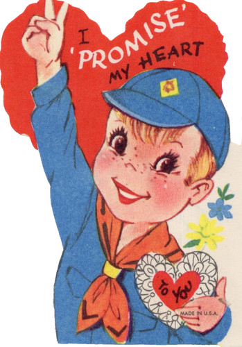 Vintage valentine card boy - card,,