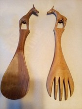 vintage carved wooden spoons 