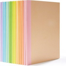 16 Pack Kraft Notebooks A5, 60