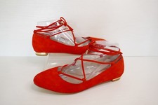 KAREN MILLEN CORAL RED SUEDE