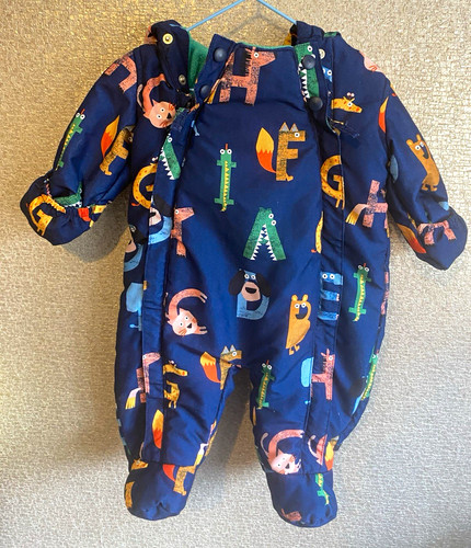Baby navy animal print - animal,